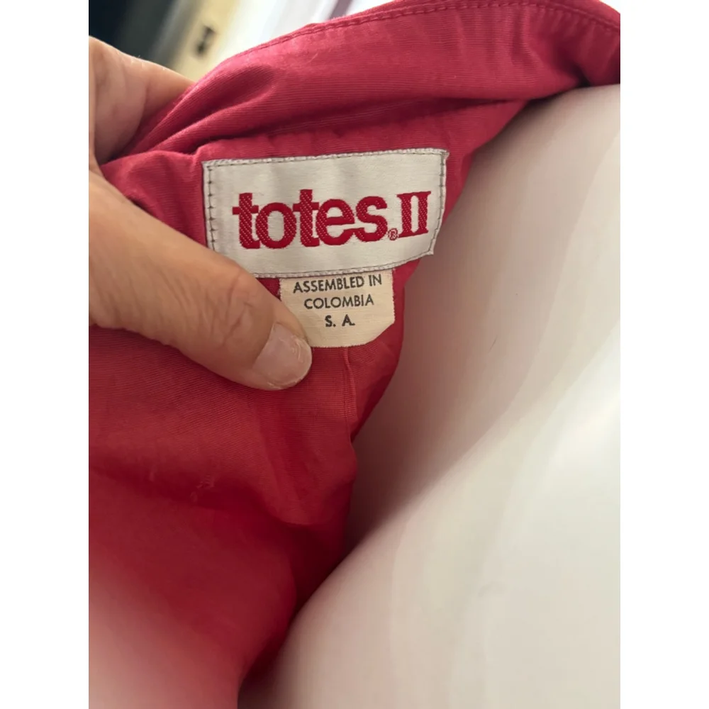 Vintage Totes II Red Trench Coat Size 8 - Picture 4 of 5